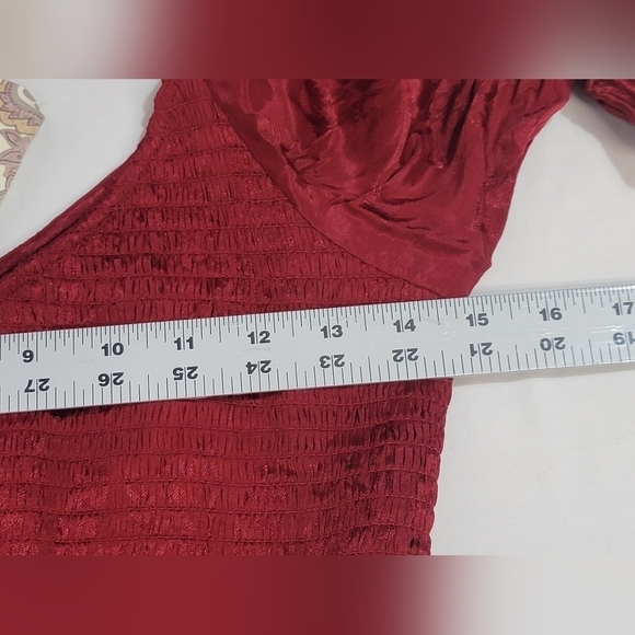 Band of The Free LEA Rhubarb Smocked Crop Top Bohemian Puffed Sleeves Medium - Picture 2 of 14